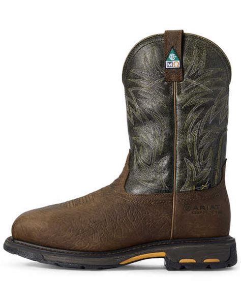 Ariat Mens Workhog® Met Guard Work Boots Composite Toe Brown