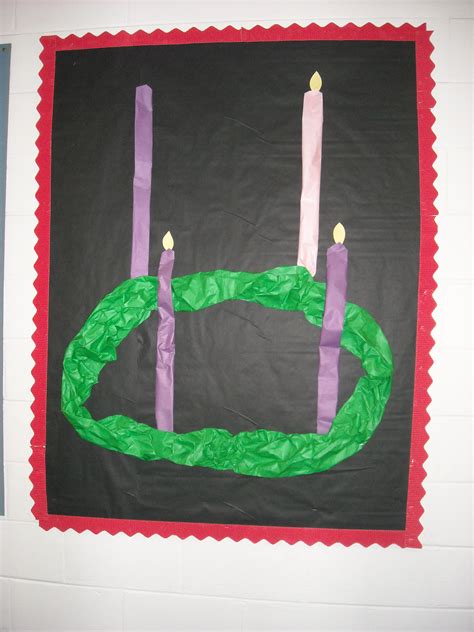 Advent Wreath Bulletin Board | Advent crafts, Easy crafts for kids ...