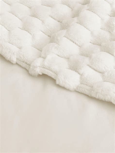 Cream Soft Honeycomb Texture Single Duvet Cover Set Penneys