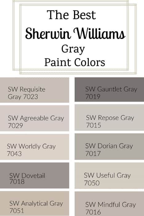 The Best Sherwin Williams Gray Paint Colors - West Magnolia Charm