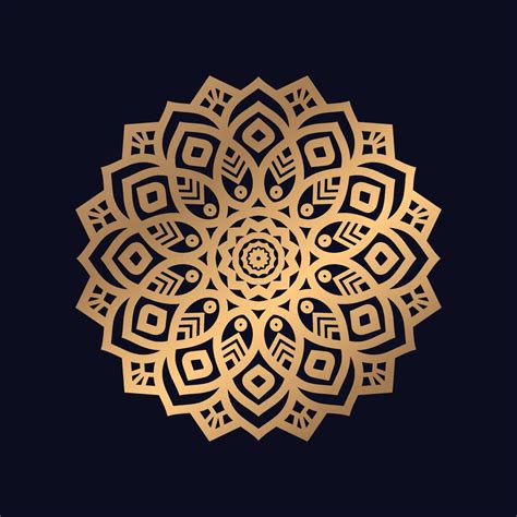 Golden Ornamental Mandal illustration artwork 21502767 Vector Art at ...