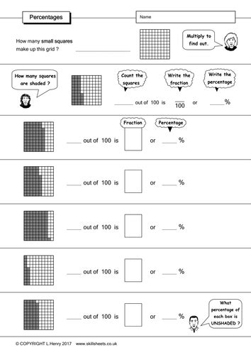 Percentage Grids Teaching Resources