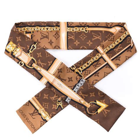 LOUIS VUITTON Silk Monogram Confidential Bandeau Brown 610798