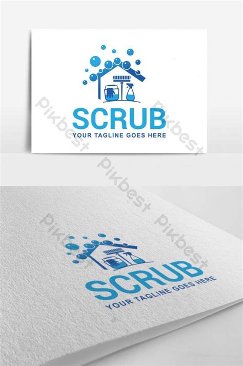 Scrub Cleaning Logo House Cleaning Ai Free Download Pikbest