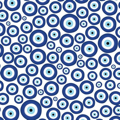 Greek Mati Mataki Matiasma Evil Eye Pattern Art Print By