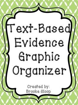 Text-Based Evidence Graphic Organizer by Brooke Sloop | TpT