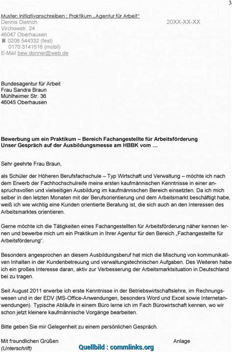 Bewerbung Fachoberschule Muster