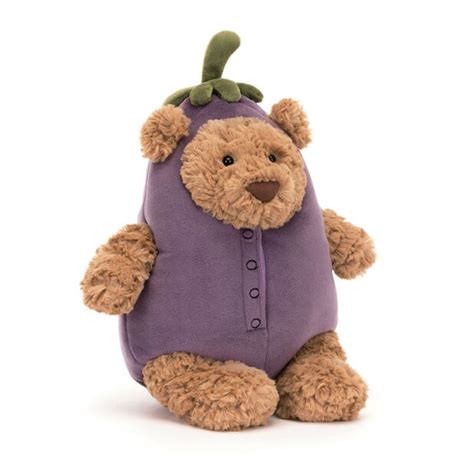 Jellycat Bartholomew Bear Aubergine Campus Gifts