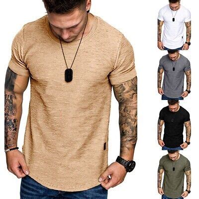 Stylish Men S Casual Slim Fit T Shirt With Short Sleeve In Various