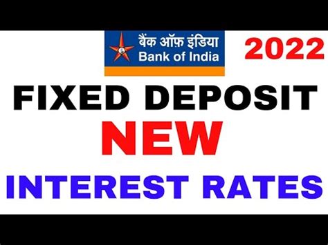 Bank Of India Fixed Deposit Interest Rates 2022 Bank Of India Boi