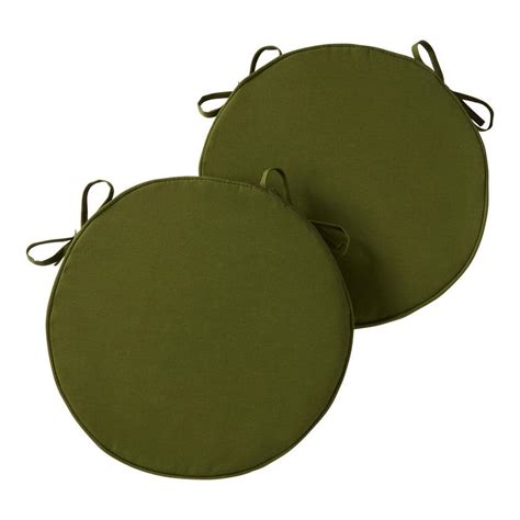 Greendale Home Fashions 18 In X 18 In Hunter Green Round Outdoor Seat