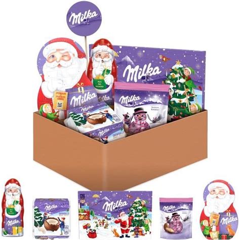 Chocolats noël 2 calendriers de lavent Milka 1 Père Noël Milka 1