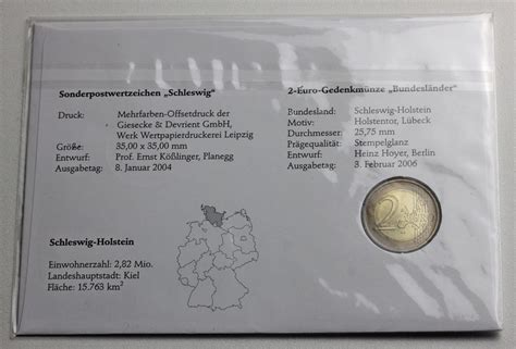 Deutschland BRD Germany 2 Euro 2006 J Numisbrief Der Deutschen Post