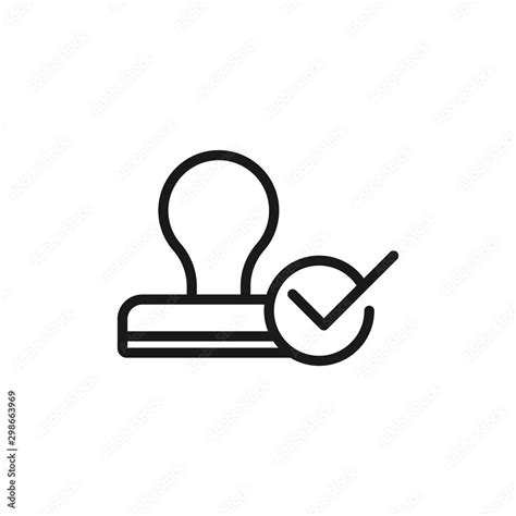 Approved Stamp Icon Business Stamp Check Mark Verified Stamp