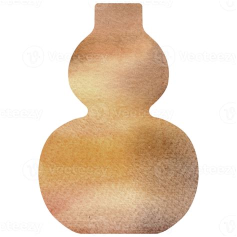 Watercolor Brown Boho Ceramic Vase 11154338 PNG