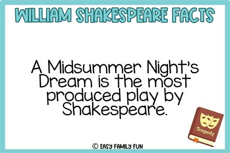 75 Facts About William Shakespeare [Plus Free Fact Cards] - Easy Family ...