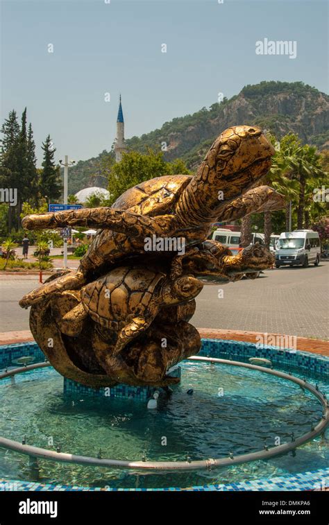 Turtle Statue Kaplumbaga Heykeli Dalyan Turkey Stock Photo Alamy