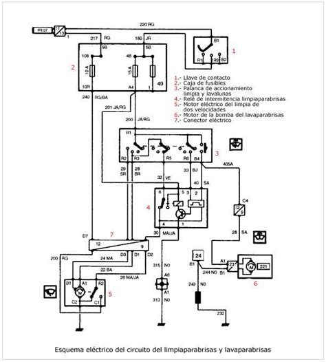 Diagrama Como Conectar Un Motor De Limpiaparabrisas De 5 Cab