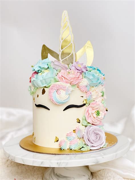 Unicorn Cake With Fondant Flowers Best Flower Site