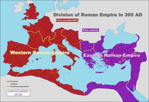 Eastern And Western Roman Empire Map History Of Rome At Its Height