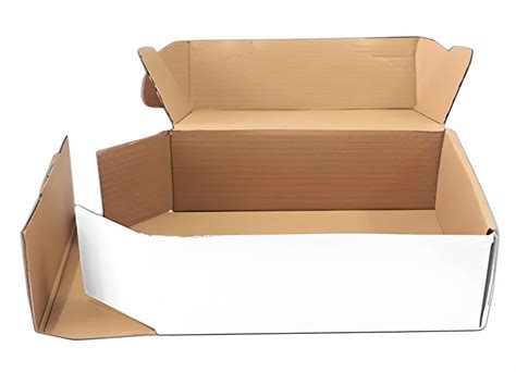 Single Wall Ply White Cardboard Self Locking Corrugated Box At Rs