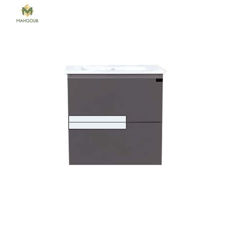 Unit Masso 85 Cm With 2 Drawer And Basin Grey 8509 01 Mahgoub For