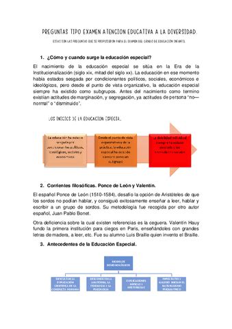 Atencion Educativa Preguntas Examen Pdf