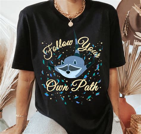 Disney Pocahontas Meeko Follow Your Own Path Text Shirt Disneyland