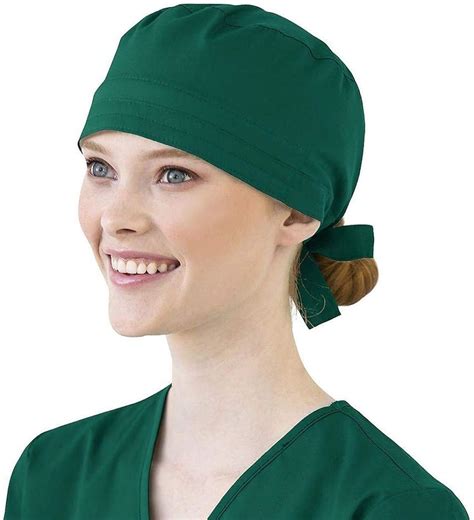 Unisex Surgical Scrub Cap Working Cap With Buttons Cotton Breathable