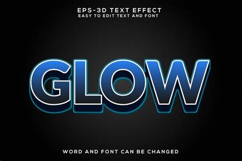 Premium Vector Glow 3d Text Effect