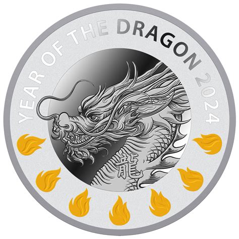 Niue 2024 1 Dollar Year Of The Dragon Lunar Years 7 ELEMENTS