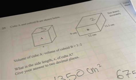 Solved Leave Blunk Not Drawn Ely 23 Cabe A And Cuboid B Are Shown