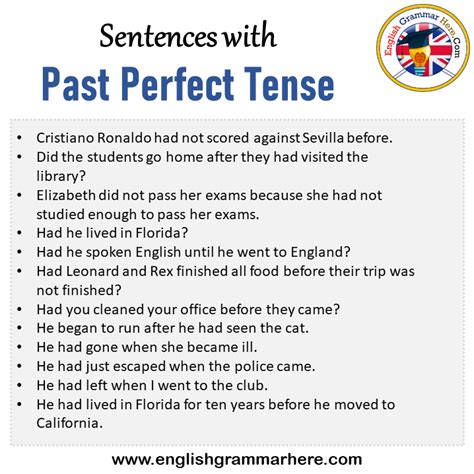 Past Perfect Tense Examples Definition And Rules 50 Off