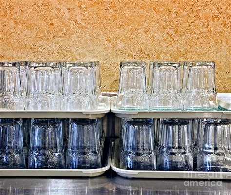 Stacked Glasses In A Cafeteria Photograph By David Buffington Fine Art America