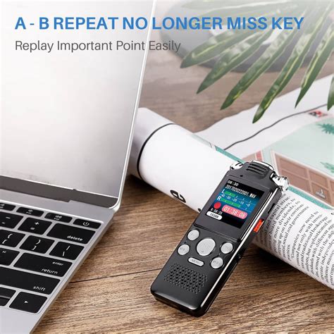 Digital Audio Voice Recorder Pen Mini Lossless Color Display Activated Sound Dictaphone Mp3