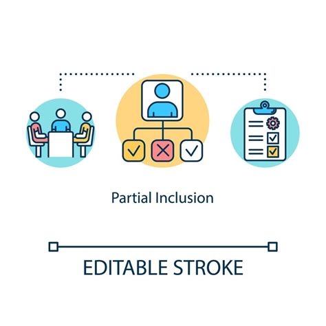 Icono Del Concepto De Inclusi N Parcial Ense Anza Del Trabajo En