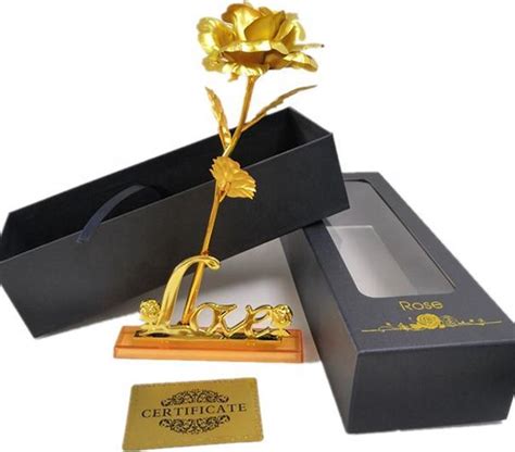 K Gouden Roos Rose Black Box Decoratie Cadeau Vaderdag