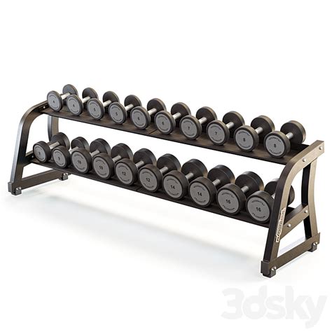 Technogym Two Tier Dumbbell Rack Sports 3D Model