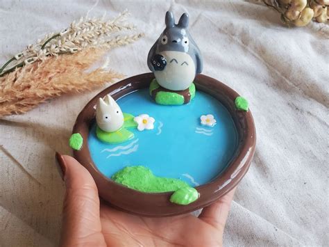 My Neighbor Totoro Inspired Clay Trinket Tray My Neighbor Totoro Figure