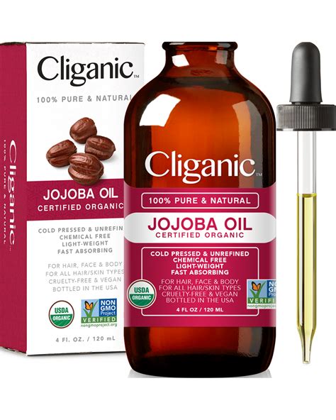 100 Pure Organic Jojoba Oil For Hair And Skin Cliganic