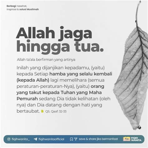 Allah Akan Jaga Hingga Tua