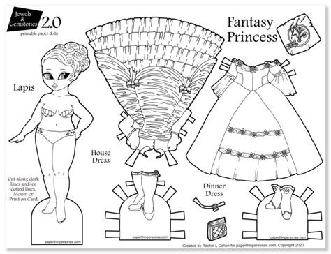 Fantasy Princess Gowns And A Paper Doll To Wear Them