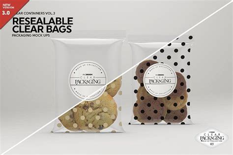 Clear Resealable Bags Mockup Free Packaging Mockup Business Card