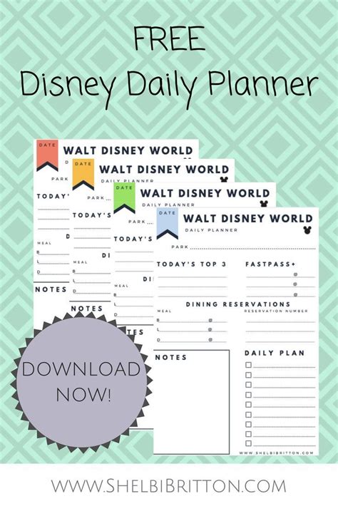 Free Walt Disney World Daily Planner you can download NOW! Find other Free Disney Vacation ...