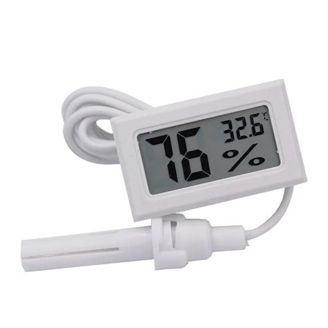 Digital Lcd Reptile Hygrometer Thermometer With Probe Aquarium Tank