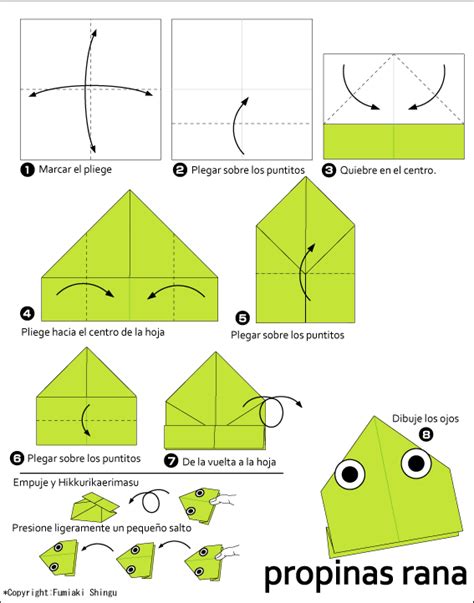 Origami Rana Saltarina Paso A Paso