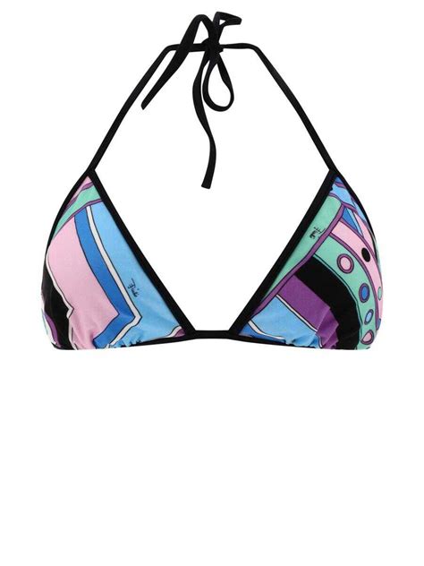 Costume De Baie Pucci Pucci Vivara Print Bikini Top Blue Femei