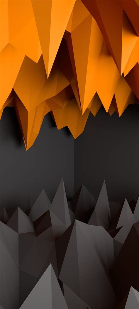 3d, 3d, amoled, cave, cd cave, minimal, orange, HD phone wallpaper | Peakpx