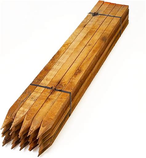 Homatz Wooden Garden Stakes 10 Pack 1 2m 4ft Long Square Wooden Stakes