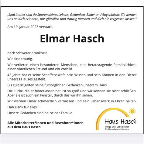 Elmar Hasch HAUS HASCH Pflegeheim für Demenz erkrankte Menschen